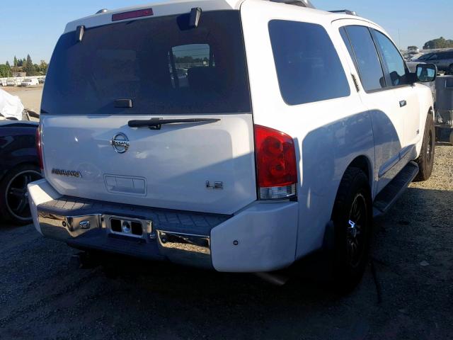 5N1AA08A47N710641 - 2007 NISSAN ARMADA SE WHITE photo 4