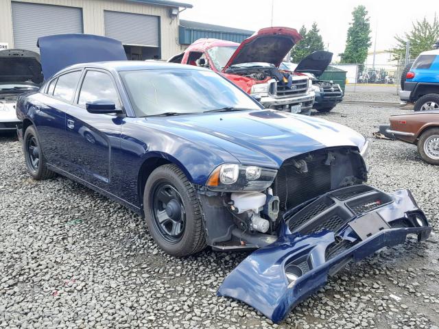 2C3CDXHG0DH643532 - 2013 DODGE CHARGER SX BLUE photo 1