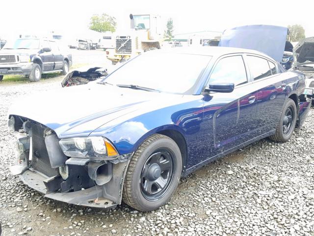 2C3CDXHG0DH643532 - 2013 DODGE CHARGER SX BLUE photo 2