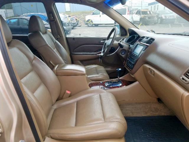 2HNYD18642H524010 - 2002 ACURA MDX TOURIN BEIGE photo 5