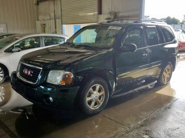 1GKDT13SX22298791 - 2002 GMC ENVOY GREEN photo 2