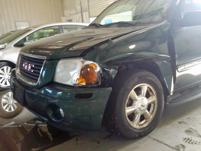 1GKDT13SX22298791 - 2002 GMC ENVOY GREEN photo 9