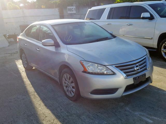3N1AB7APXDL733977 - 2013 NISSAN SENTRA S SILVER photo 1