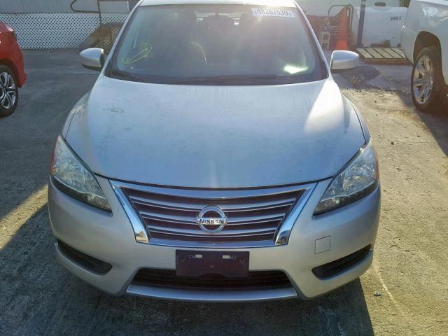 3N1AB7APXDL733977 - 2013 NISSAN SENTRA S SILVER photo 9