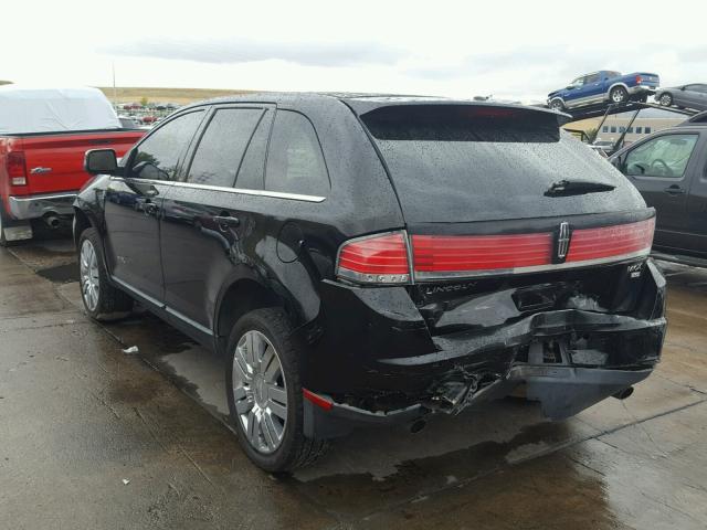 2LMDU88C18BJ23917 - 2008 LINCOLN MKX BLACK photo 3