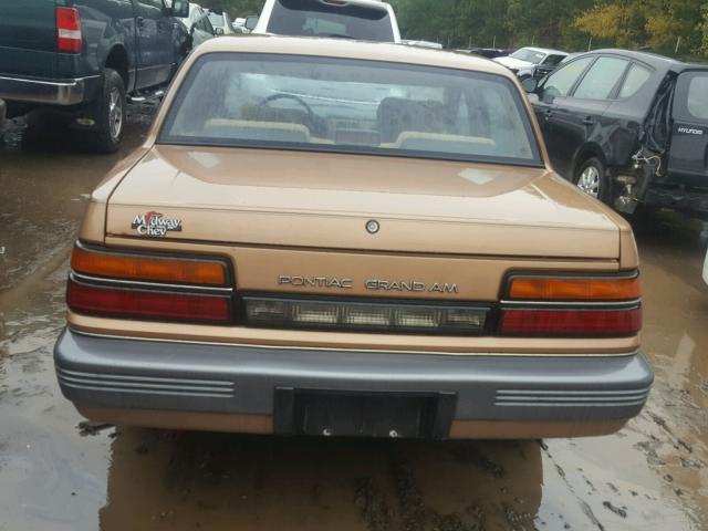 1G2NE54U6KC678128 - 1989 PONTIAC GRAND AM L TAN photo 10