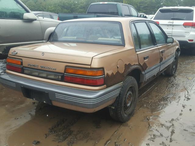 1G2NE54U6KC678128 - 1989 PONTIAC GRAND AM L TAN photo 4