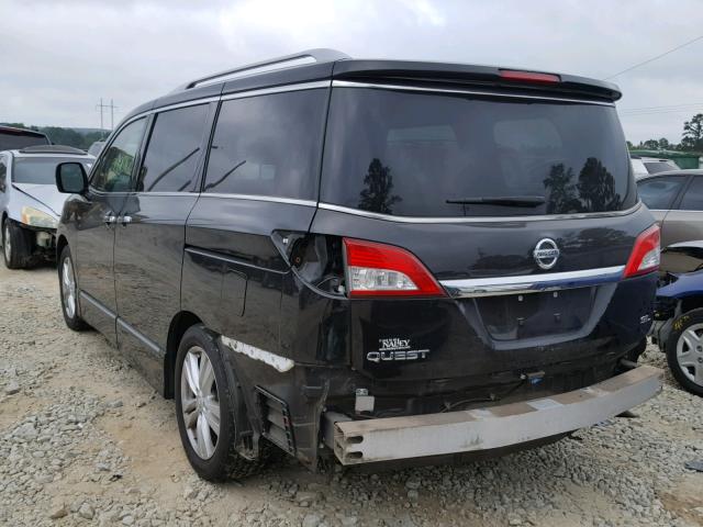 JN8AE2KP7B9001290 - 2011 NISSAN QUEST S BLACK photo 3