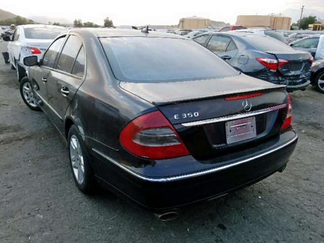 WDBUF56X17B150505 - 2007 MERCEDES-BENZ E 350 BLACK photo 3