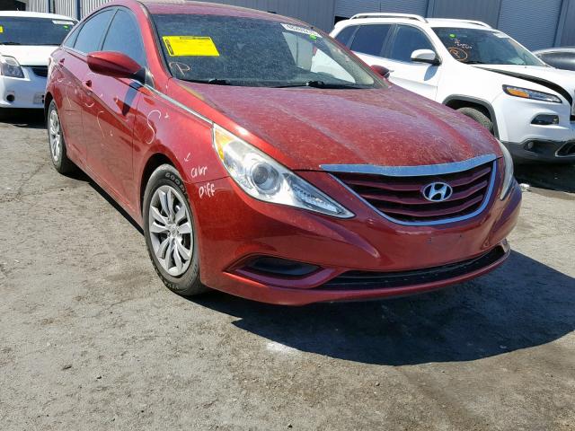 5NPEB4AC4CH414485 - 2012 HYUNDAI SONATA GLS RED photo 1