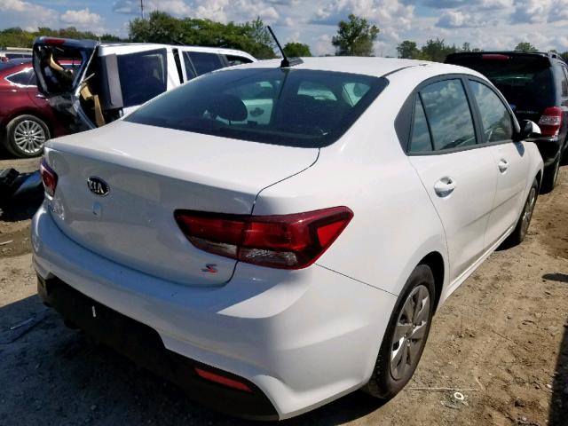 3KPA24AB2KE169923 - 2019 KIA RIO S WHITE photo 4