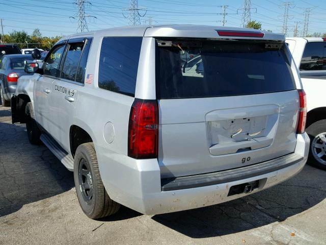 1GNSK2ECXFR305308 - 2015 CHEVROLET TAHOE POLI SILVER photo 3