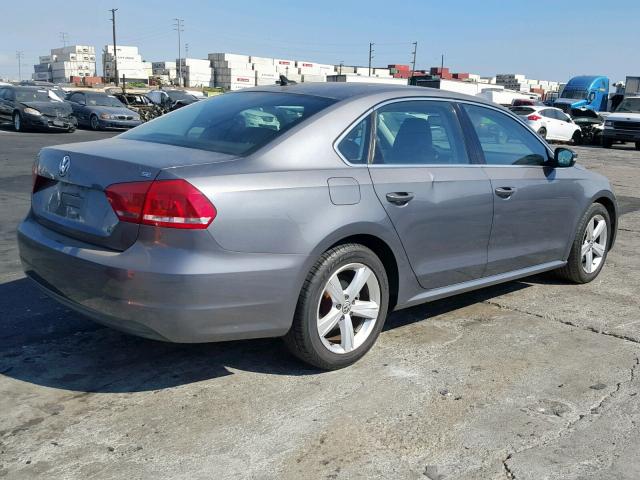 1VWBP7A35DC125793 - 2013 VOLKSWAGEN PASSAT SE GRAY photo 4