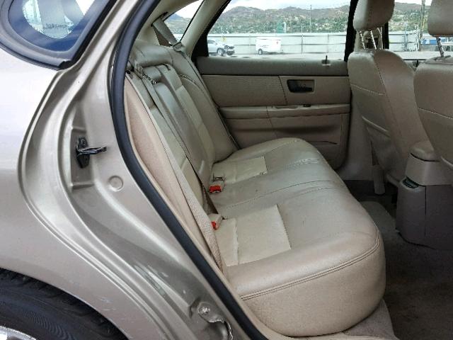 1FAFP56U96A206696 - 2006 FORD TAURUS SEL TAN photo 6