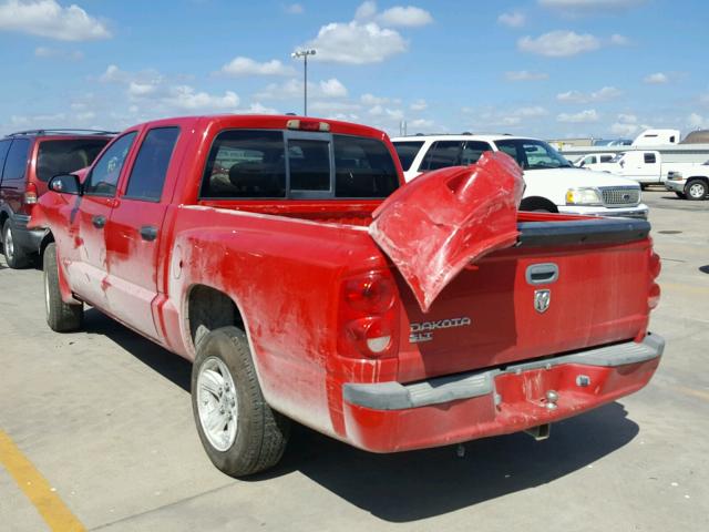 1D7HE48K98S506305 - 2008 DODGE DAKOTA QUA RED photo 3