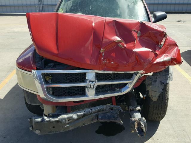 1D7HE48K98S506305 - 2008 DODGE DAKOTA QUA RED photo 7