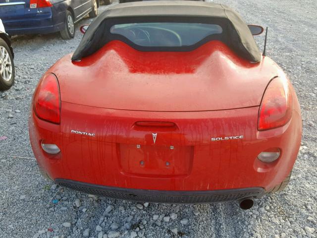 1G2MB35B26Y114054 - 2006 PONTIAC SOLSTICE RED photo 6