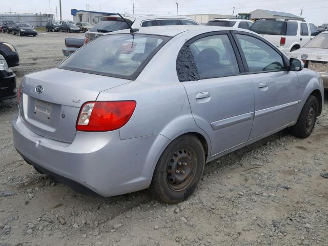 KNADH4A31A6646881 - 2010 KIA RIO LX SILVER photo 4