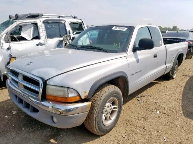 1B7GL22X4XS316446 - 1999 DODGE DAKOTA SILVER photo 2