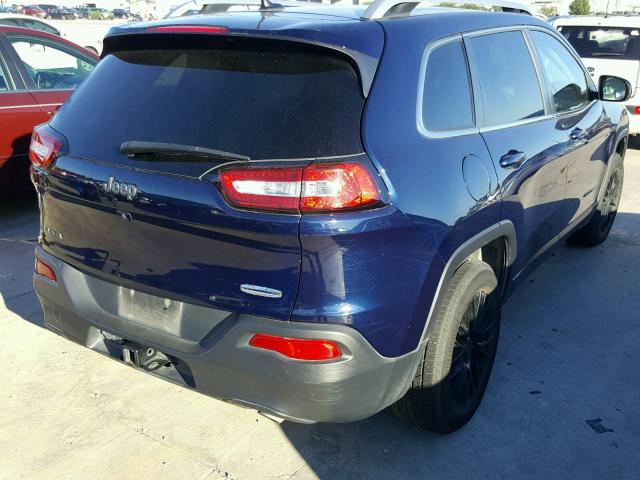 1C4PJMCS0EW169777 - 2014 JEEP CHEROKEE L BLUE photo 4