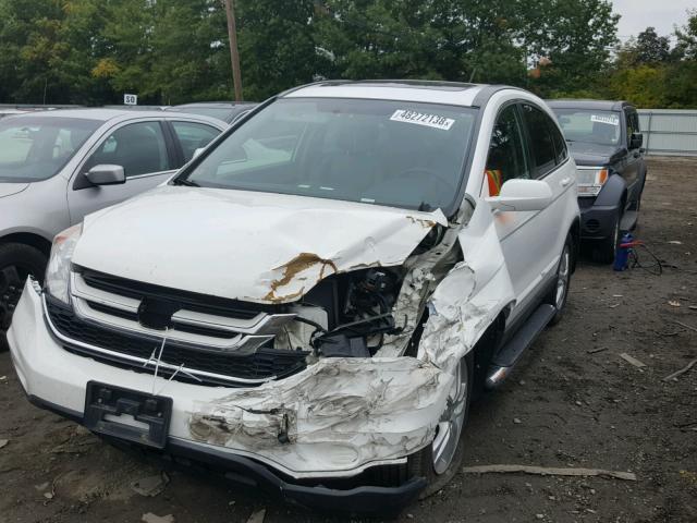 5J6RE4H71AL069128 - 2010 HONDA CR-V EXL WHITE photo 2