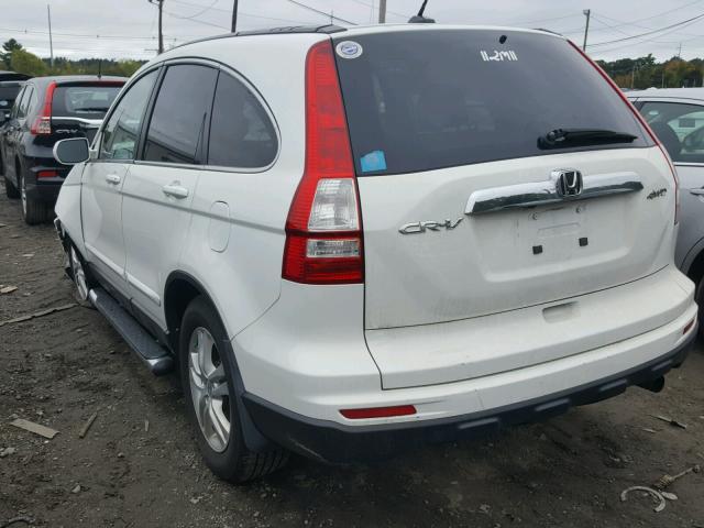 5J6RE4H71AL069128 - 2010 HONDA CR-V EXL WHITE photo 3