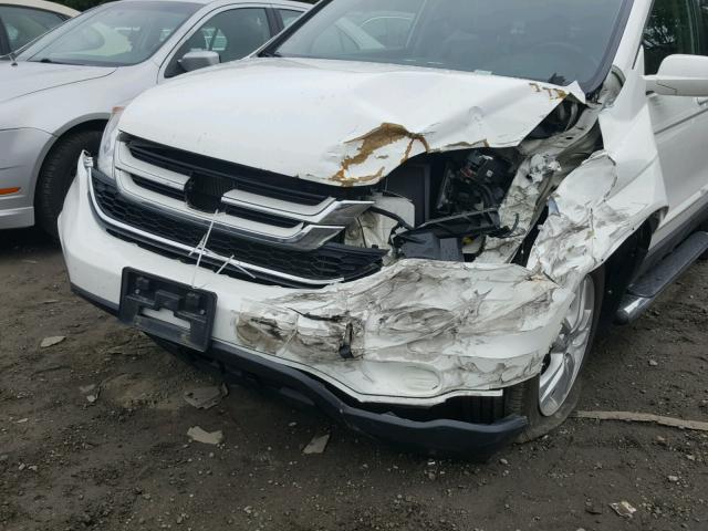 5J6RE4H71AL069128 - 2010 HONDA CR-V EXL WHITE photo 9