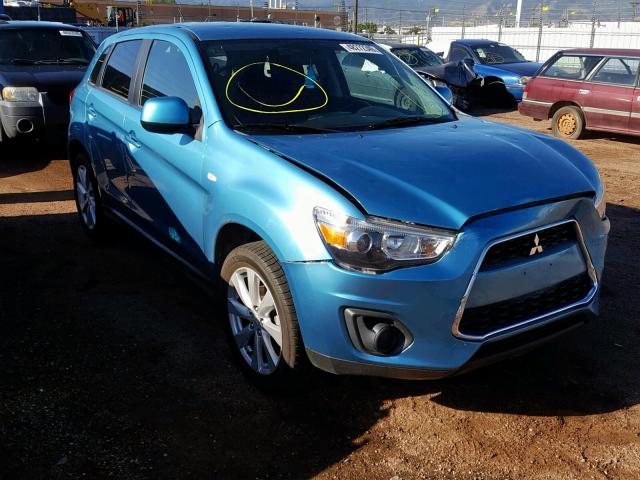 4A4AP3AU5EE009976 - 2014 MITSUBISHI OUTLANDER BLUE photo 1