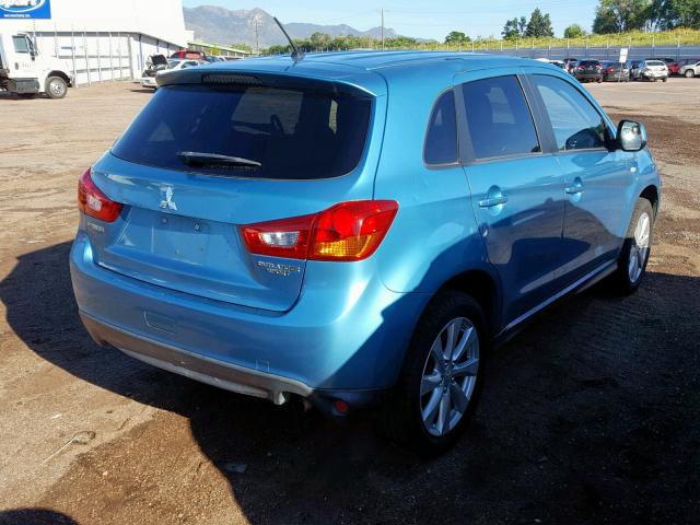 4A4AP3AU5EE009976 - 2014 MITSUBISHI OUTLANDER BLUE photo 4