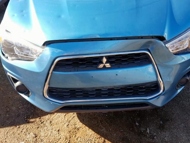 4A4AP3AU5EE009976 - 2014 MITSUBISHI OUTLANDER BLUE photo 9