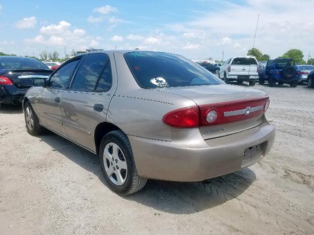 1G1JF52F637357298 - 2003 CHEVROLET CAVALIER L GOLD photo 3