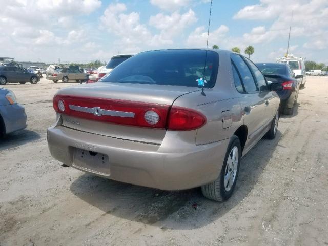 1G1JF52F637357298 - 2003 CHEVROLET CAVALIER L GOLD photo 4