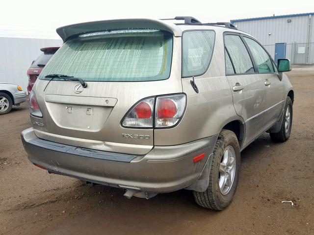 JTJGF10UX10108243 - 2001 LEXUS RX 300 GOLD photo 4