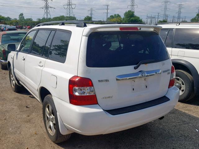 JTEEW21A660009183 - 2006 TOYOTA HIGHLANDER WHITE photo 3