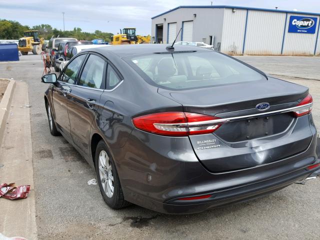 3FA6P0G73HR228696 - 2017 FORD FUSION S BROWN photo 3