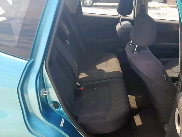 JHMGE8H52DC034796 - 2013 HONDA FIT SPORT TEAL photo 6