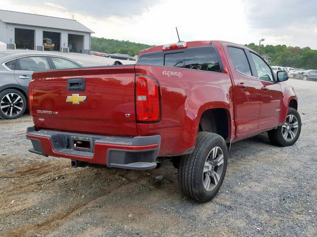 1GCGTCEN6H1214640 - 2017 CHEVROLET COLORADO L MAROON photo 4