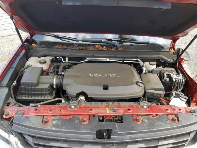 1GCGTCEN6H1214640 - 2017 CHEVROLET COLORADO L MAROON photo 7