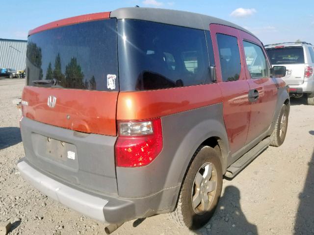 5J6YH28583L018024 - 2003 HONDA ELEMENT EX ORANGE photo 4