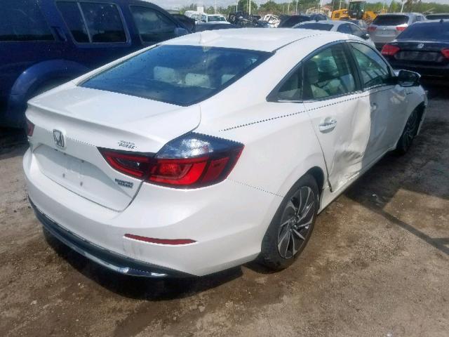 19XZE4F90KE001195 - 2019 HONDA INSIGHT TO WHITE photo 4