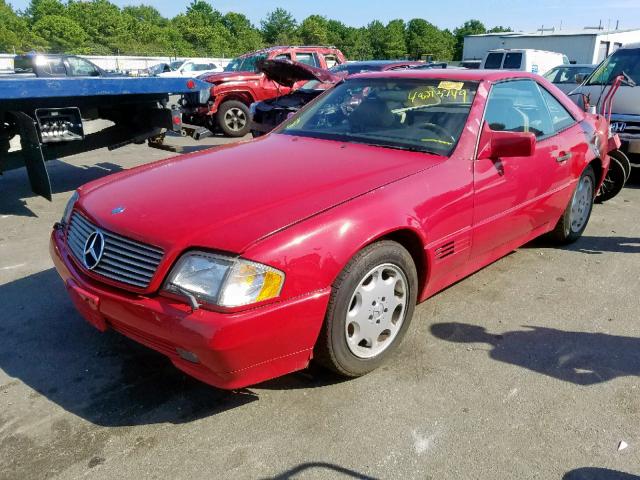 WDBFA67E5SF112318 - 1995 MERCEDES-BENZ SL 500 RED photo 2