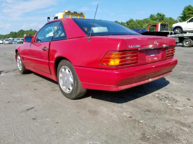 WDBFA67E5SF112318 - 1995 MERCEDES-BENZ SL 500 RED photo 3