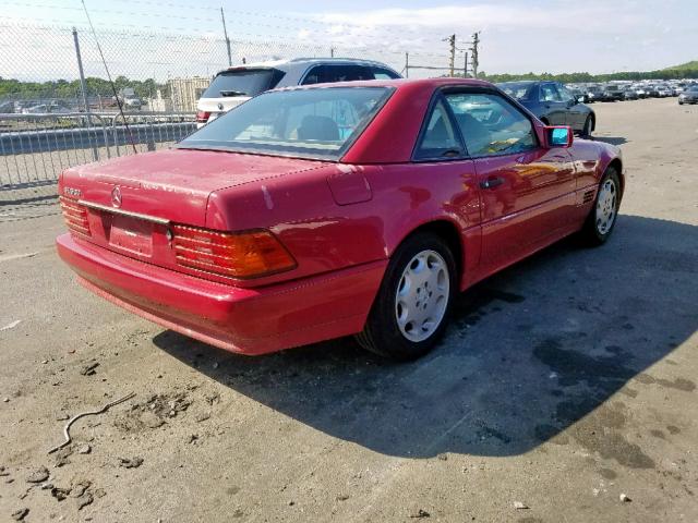 WDBFA67E5SF112318 - 1995 MERCEDES-BENZ SL 500 RED photo 4