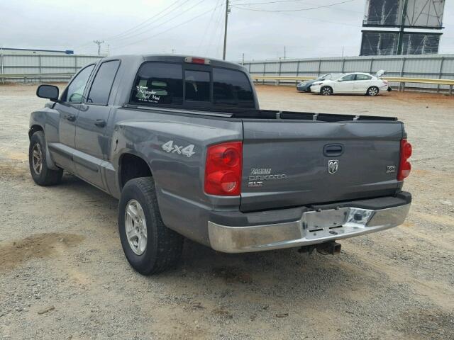 1D7HW48N45S139218 - 2005 DODGE DAKOTA QUA GRAY photo 3