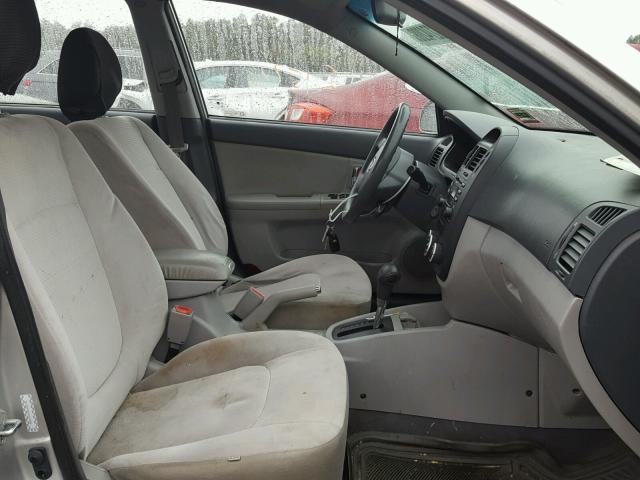 KNAFE221895629726 - 2009 KIA SPECTRA EX SILVER photo 5