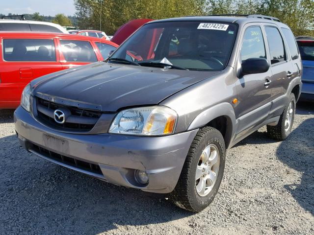 4F2YU08172KM26621 - 2002 MAZDA TRIBUTE LX GRAY photo 2