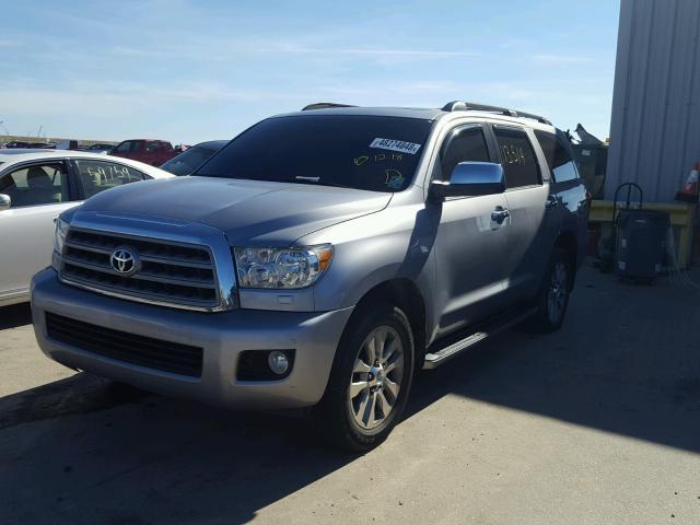 5TDKY5G11AS025131 - 2010 TOYOTA SEQUOIA LI SILVER photo 2