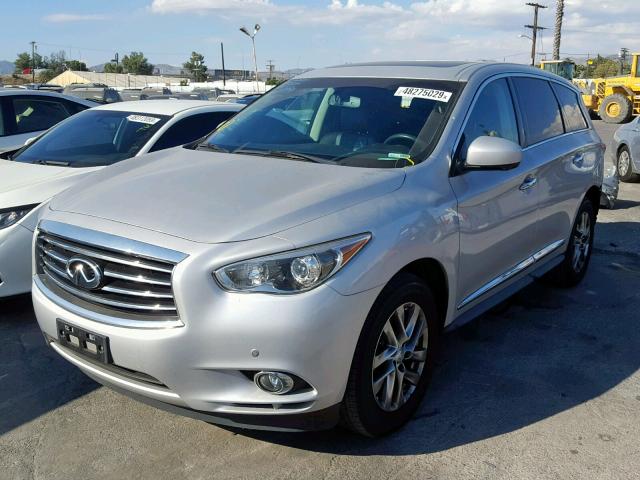 5N1AL0MNXDC307919 - 2013 INFINITI JX35 SILVER photo 2