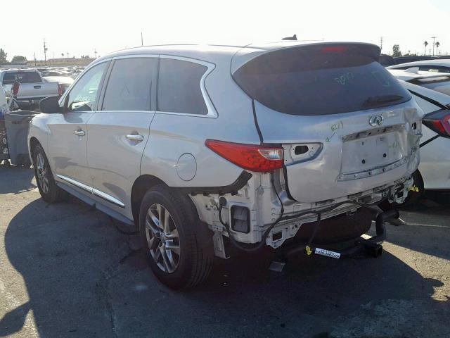 5N1AL0MNXDC307919 - 2013 INFINITI JX35 SILVER photo 3