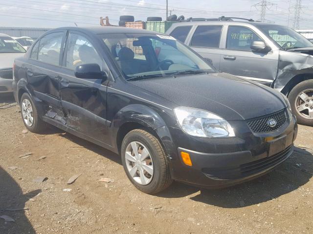 KNADE123966129356 - 2006 KIA RIO BLACK photo 1